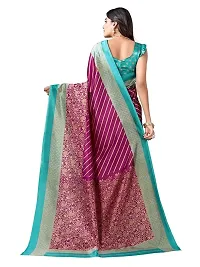 Spacekart Women's Beautiful Silk Saree with Unstitched Blouse Piece-thumb2