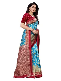 Spacekart Women's casual Art Silk Saree with Unstitched Blouse Piece-thumb4