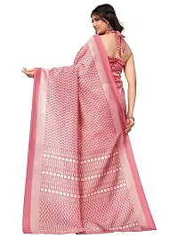 Spacekart Women's Printed style Art Silk Saree with Unstitched Blouse Piece-thumb2