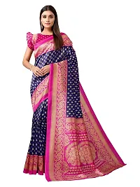 Spacekart Women's Mysore Silk Saree with Unstitched Blouse Piece-thumb2