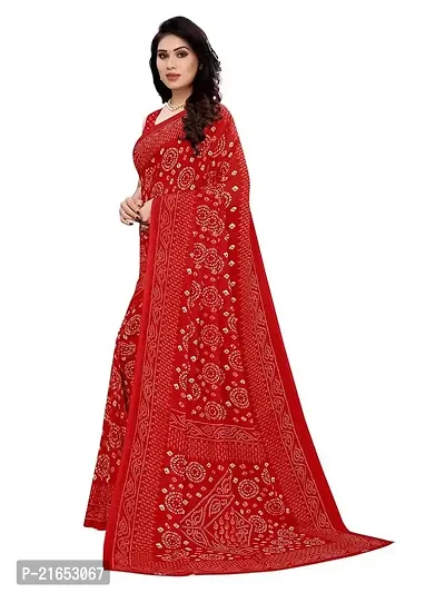 Spacekart Women's casual Georgette Saree with Unstitched Blouse Piece-thumb2