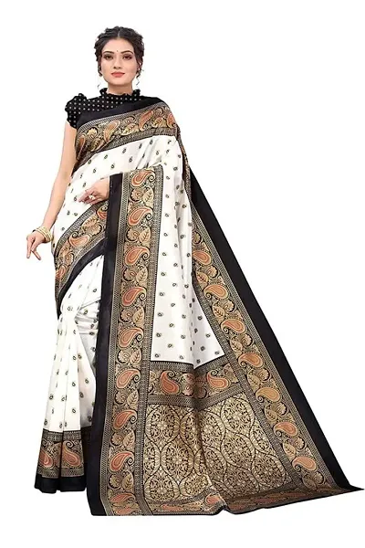 Spacekart Women's Saree with Unstitched Blouse Piece