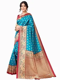 Spacekart Silk Saree with Unstitched Blouse Piece for women-thumb1