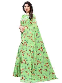 Spacekart Women's Fancy Georgette Saree with Unstitched Blouse Piece-thumb1