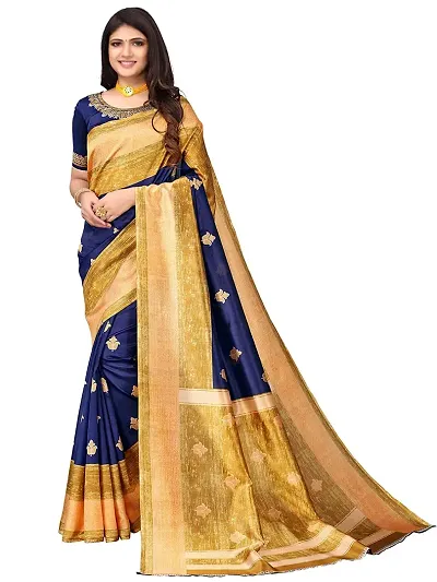 Fancy Art Silk Saree with Blouse Piece for Women