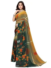 Spacekart Women's casual wear Georgette Saree with Unstitched Blouse Piece-thumb1