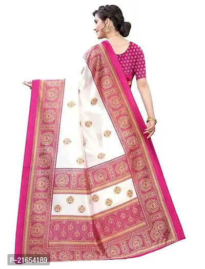 Spacekart Women's Silk Saree with Unstitched Blouse Piece-thumb3