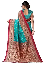 Spacekart Women's Silk Saree for women with blouse-thumb3