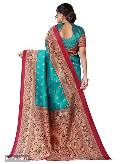 Spacekart Women's Silk Saree for women with blouse-thumb4