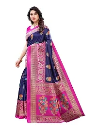 Spacekart Women's Silk Saree with Unstitched Blouse Piece-thumb1