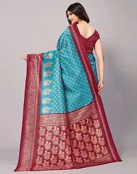 Spacekart - Women's and Girls Silk Saree with Unstitched Blouse Piece-thumb2