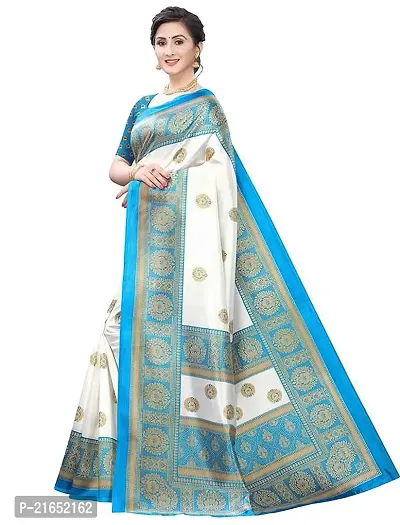 Spacekart Women's Kanchipuram Art Silk Saree with Unstitched Blouse Piece-thumb2