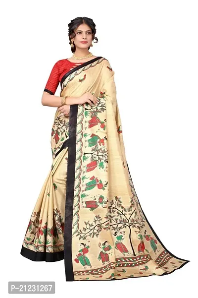 Fancy Khadi Silk Saree with Blouse Piece for Women-thumb0