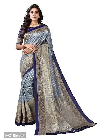 Spacekart Women's most trendy Silk Saree with Unstitched Blouse Piece