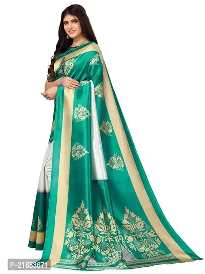 Spacekart Women's Art Silk Saree with Blouse Piece for women-thumb2