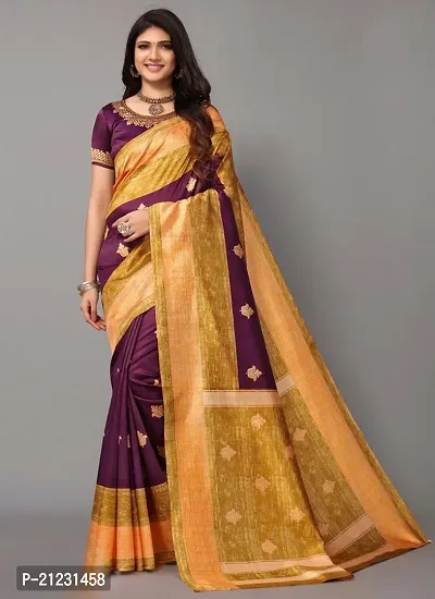 Fancy Art Silk Saree with Blouse Piece for Women-thumb0