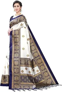 Spacekart Women's Kanjivaram style Art Silk Saree with Unstitched Blouse Piece-thumb1