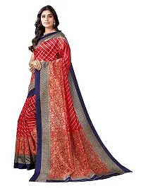 Spacekart Women's latest pallu design Silk Saree with Blouse Piece for women-thumb1