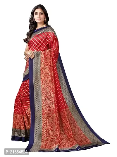 Spacekart Women's latest pallu design Silk Saree with Blouse Piece for women-thumb2