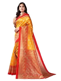 Spacekart Women's new design Silk Saree with Blouse Piece for women-thumb1