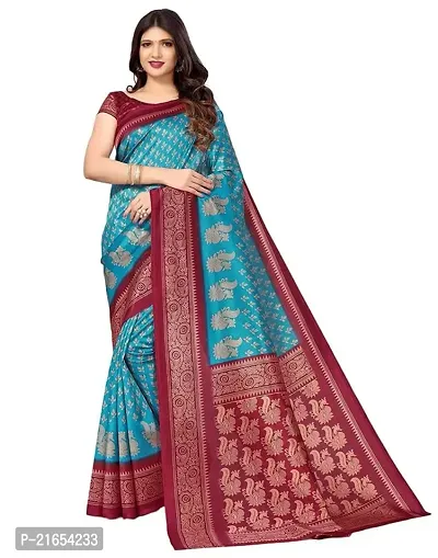 Spacekart - Women's and Girls Silk Saree with Unstitched Blouse Piece