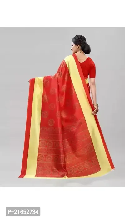 Spacekart Women's Kanjivaram Art Silk Saree with Unstitched Blouse Piece-thumb3