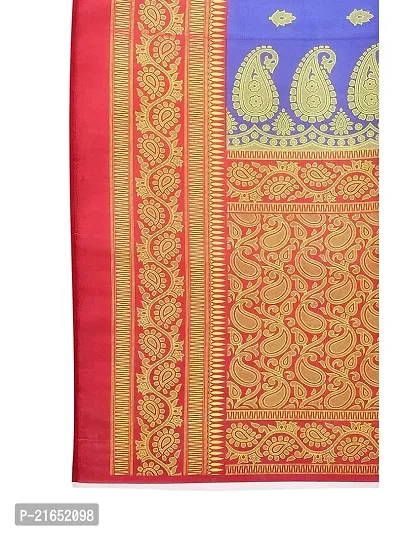 Spacekart Women's - Art Silk Saree with Unstitched Blouse Piece-thumb5