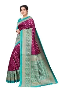 Spacekart Women's Silk Saree with Unstitched Blouse Piece-thumb1