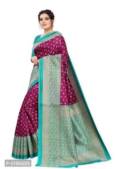 Spacekart Women's Silk Saree with Unstitched Blouse Piece-thumb2