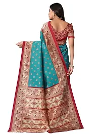 Spacekart Women's fancy Silk Saree with Unstitched Blouse Piece-thumb2