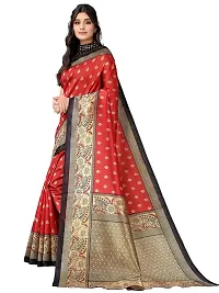 Spacekart Women's Silk Saree with Blouse Piece.-thumb1