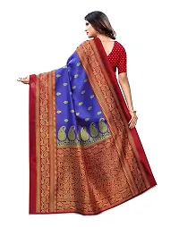 Spacekart Women's - Art Silk Saree with Unstitched Blouse Piece-thumb2