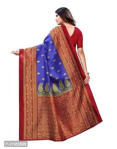 Spacekart Women's - Art Silk Saree with Unstitched Blouse Piece-thumb3