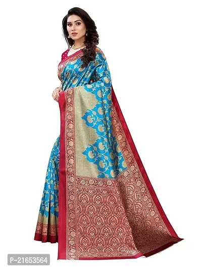 Spacekart - Women's Silk Saree with Blouse Piece-thumb2