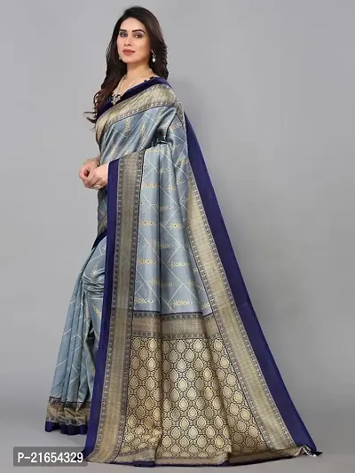 Spacekart Silk Saree with Unstitched Blouse Piece for women-thumb2