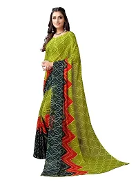 Spacekart Women's Bright Georgette Saree with Unstitched Blouse Piece-thumb1