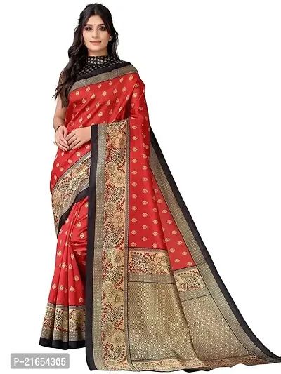 Spacekart Women's Silk Saree with Blouse Piece.