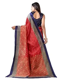 Spacekart Women's latest pallu design Silk Saree with Blouse Piece for women-thumb2