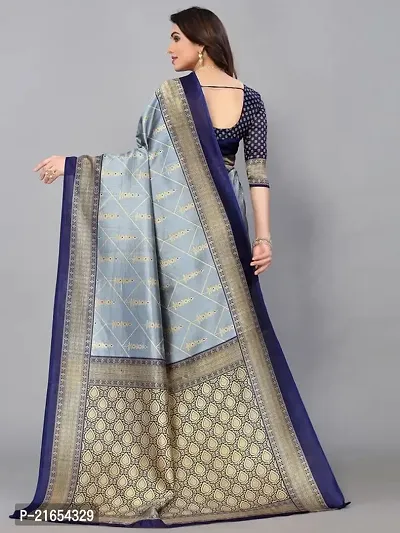 Spacekart Silk Saree with Unstitched Blouse Piece for women-thumb3