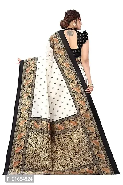 Spacekart Women's Saree with Unstitched Blouse Piece-thumb3