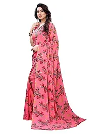 Spacekart Women's self design Georgette Saree with Unstitched Blouse Piece-thumb1