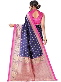 Spacekart Women's premium Silk Saree with Unstitched Blouse Piece-thumb2