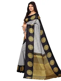 Spacekart Women's Beautiful Silk Saree with Unstitched Blouse Piece-thumb1