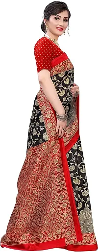 Spacekart Women's casual Art Silk Saree with Unstitched Blouse Piece-thumb3