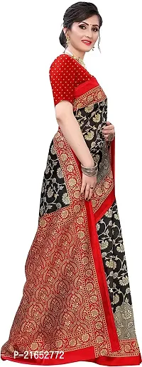 Spacekart Women's casual Art Silk Saree with Unstitched Blouse Piece-thumb4