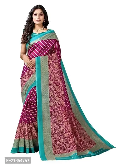 Spacekart Women's Beautiful Silk Saree with Unstitched Blouse Piece