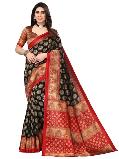 Spacekart Women's Saree with Unstitched Blouse Piece