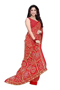 Spacekart Women's Bright Georgette Saree with Unstitched Blouse Piece-thumb2