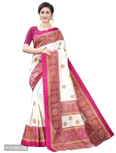 Spacekart Women's Silk Saree with Unstitched Blouse Piece