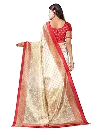 Spacekart Women's latest collection silk Saree with Unstitched Blouse Piece-thumb2